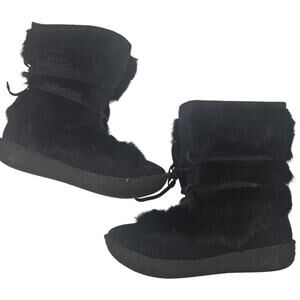Kids Diesel Sled Winter Boot Fur Black Size 4